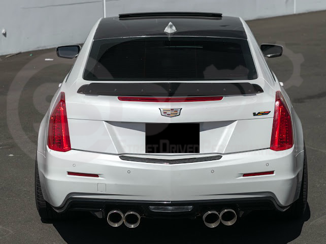 2015-2019 CADILLAC ATS / ATS-V COUPE | FACTORY STYLE CARBON FIBER REAR TRUNK DECKLID APPLIQUÉ INSERT TRIM REPLACEMENT